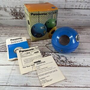 Vintage Panasonic R-70 PanaPet AM Radio with Original Box & Contents BLUE
